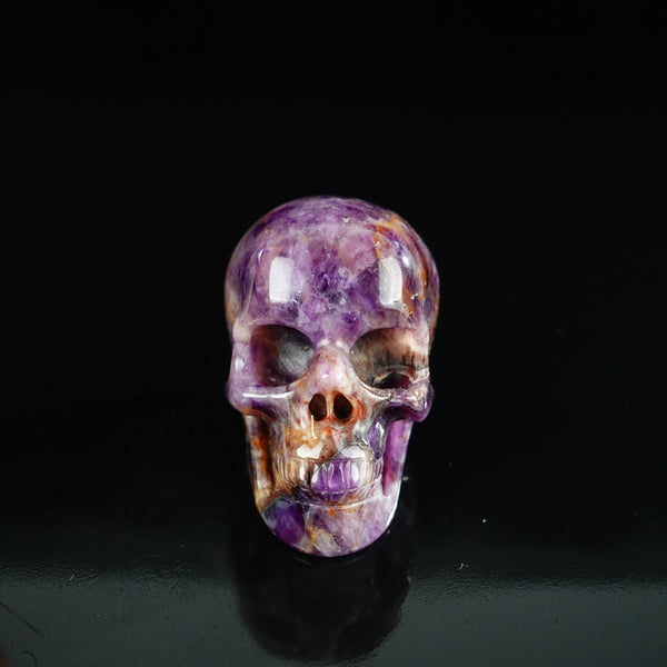2.2" Amethyst Crystal Skull Carving - Unique Piece #AM07