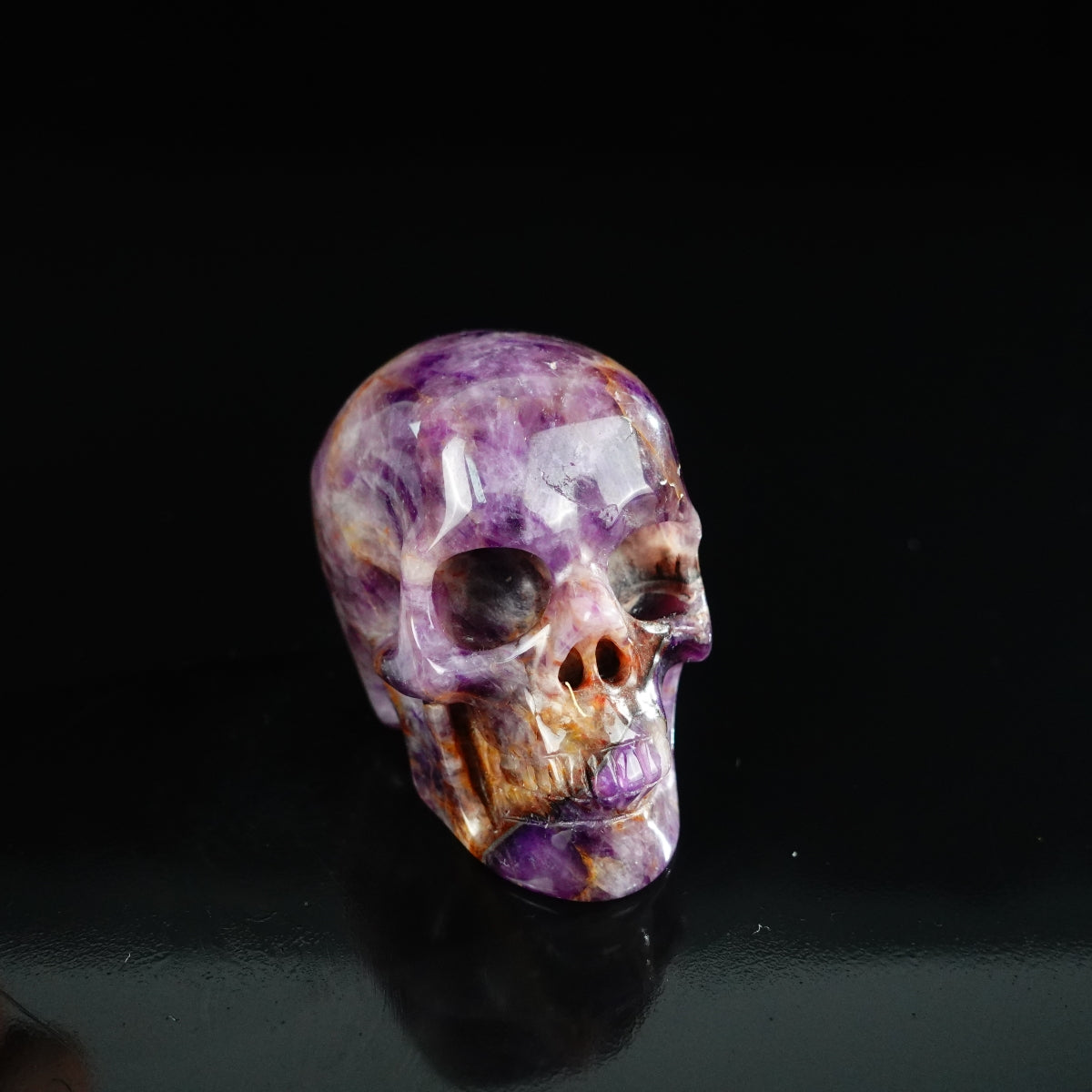 2.2" Amethyst Crystal Skull Carving - Unique Piece #AM07