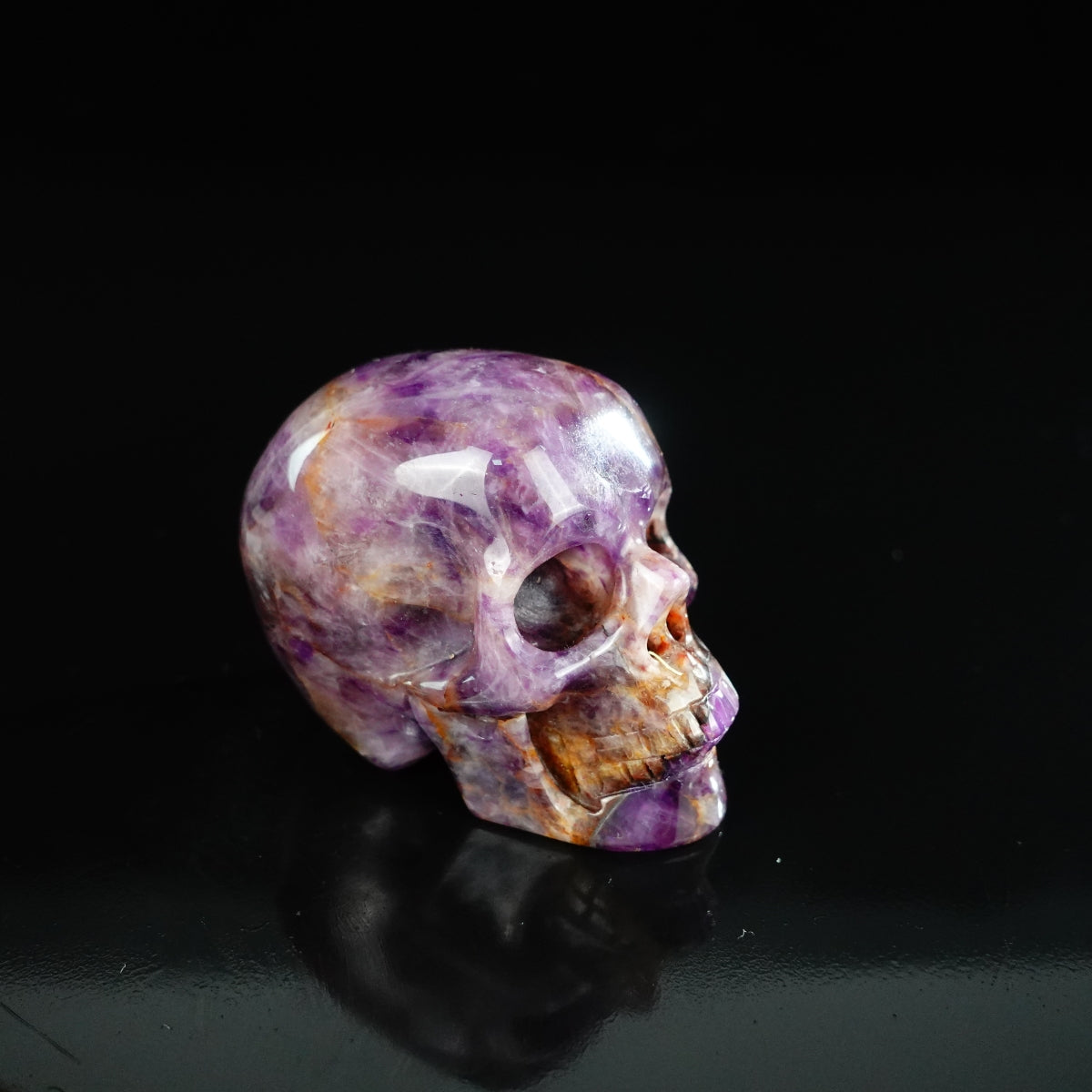 2.2" Amethyst Crystal Skull Carving - Unique Piece #AM07