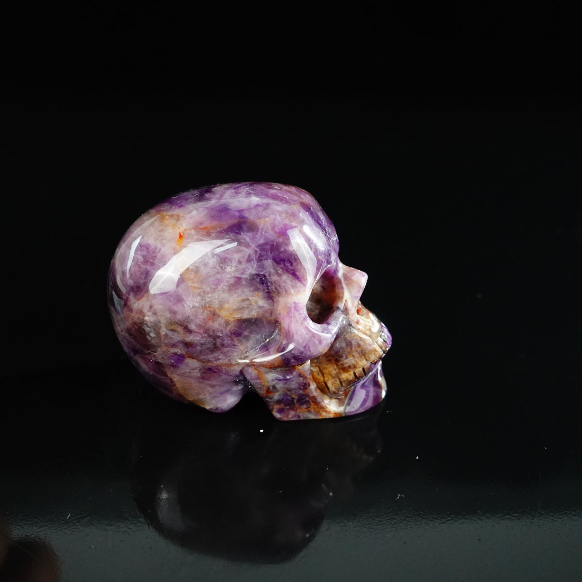 2.2" Amethyst Crystal Skull Carving - Unique Piece #AM07