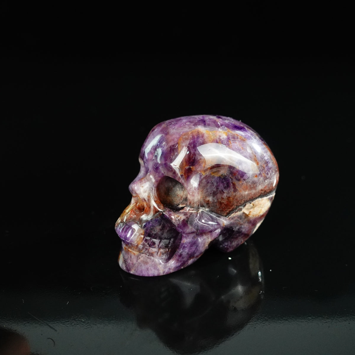 2.2" Amethyst Crystal Skull Carving - Unique Piece #AM07