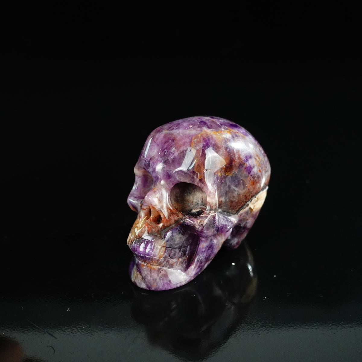 2.2" Amethyst Crystal Skull Carving - Unique Piece #AM07