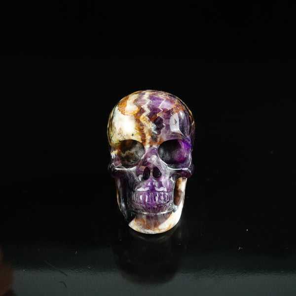 2.2" Amethyst Crystal Skull Carving - Unique Piece #AM08