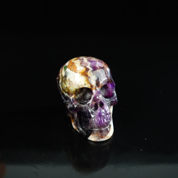 2.2" Amethyst Crystal Skull Carving - Unique Piece #AM08 - alternate view