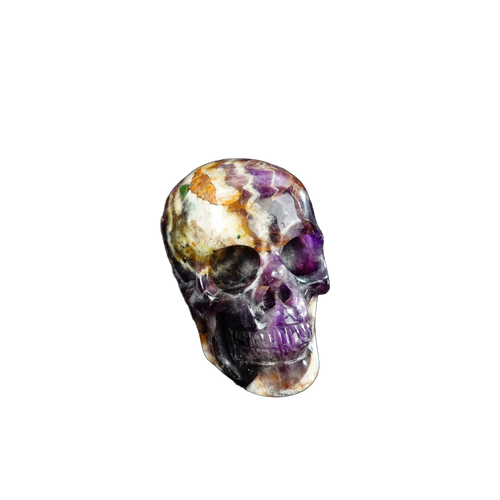 2.2" Amethyst Crystal Skull Carving - Unique Piece #AM08