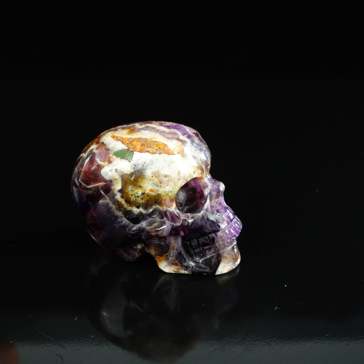 2.2" Amethyst Crystal Skull Carving - Unique Piece #AM08