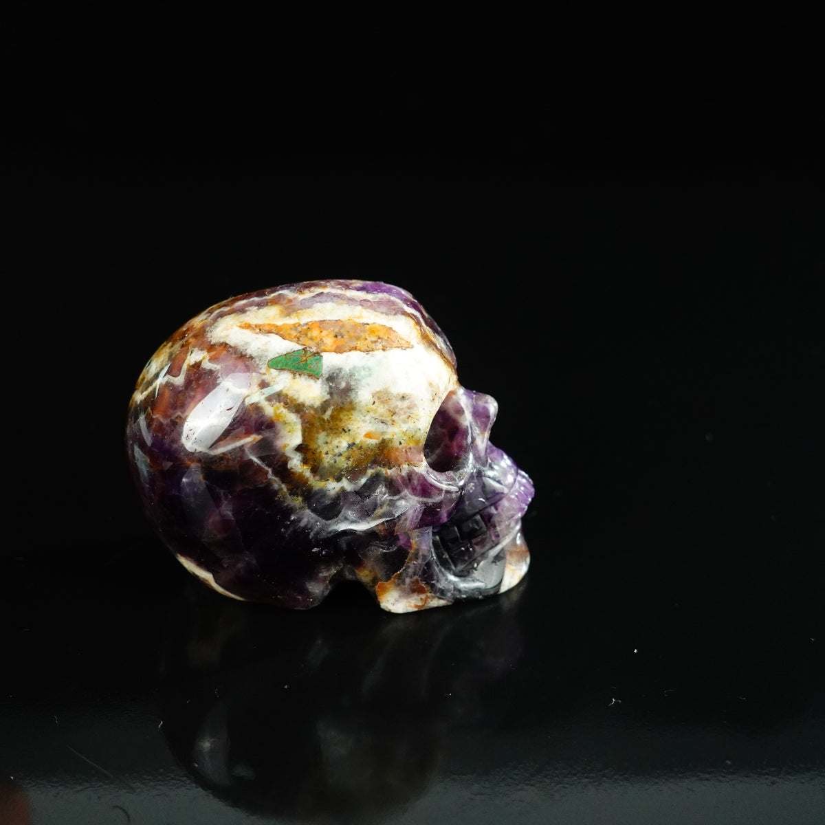 2.2" Amethyst Crystal Skull Carving - Unique Piece #AM08
