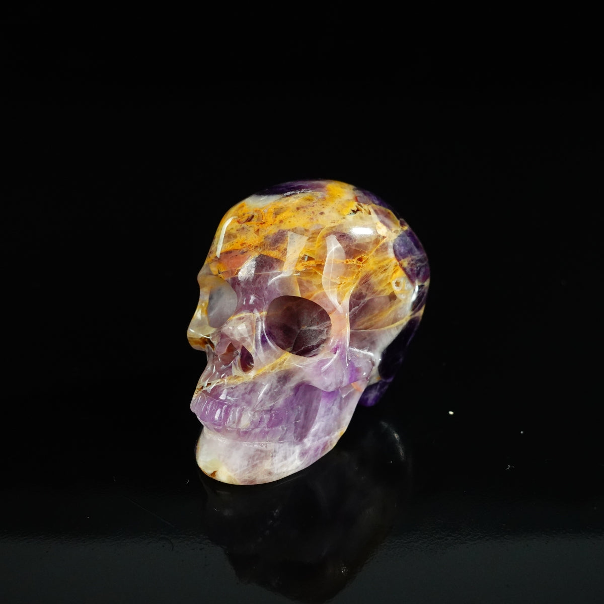 2.2" Amethyst Crystal Skull Carving - Unique Piece #AM09