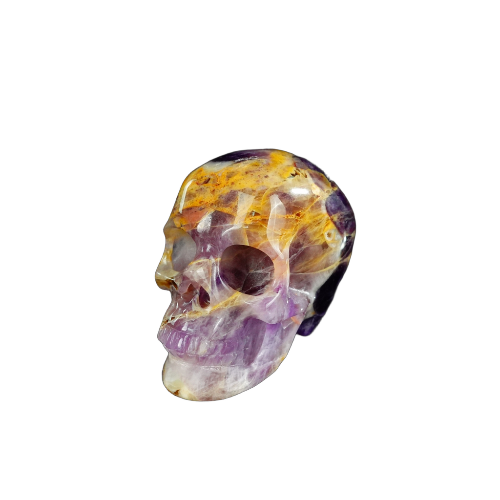 2.2" Amethyst Crystal Skull Carving - Unique Piece #AM09