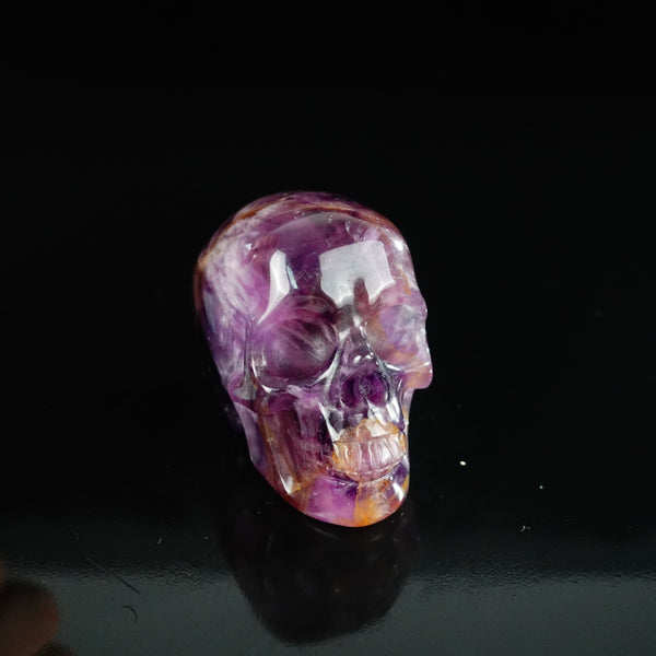 2.2" Amethyst Crystal Skull Carving - Unique Piece #AM10 - alternate view