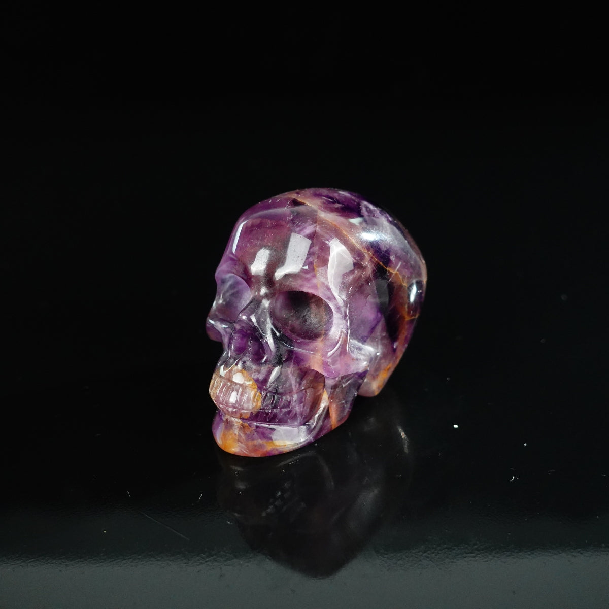 2.2" Amethyst Crystal Skull Carving - Unique Piece #AM10