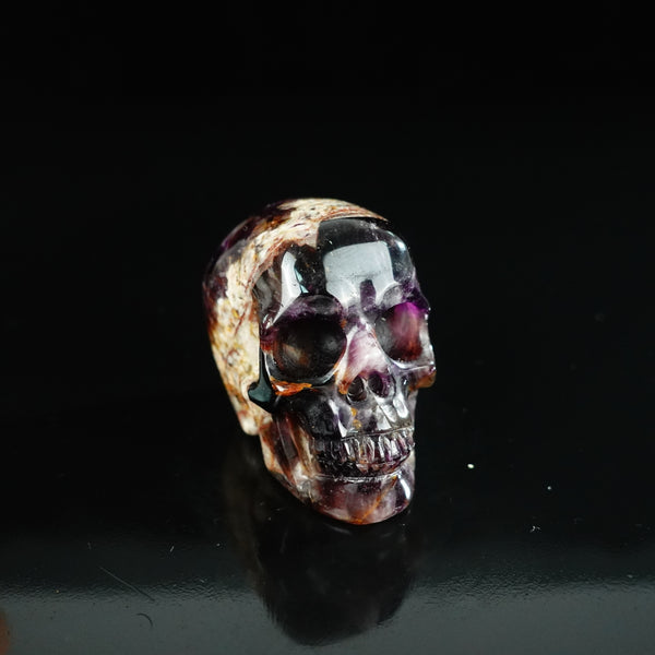 2.2" Amethyst Crystal Skull Carving - Unique Piece #AM11 - alternate view
