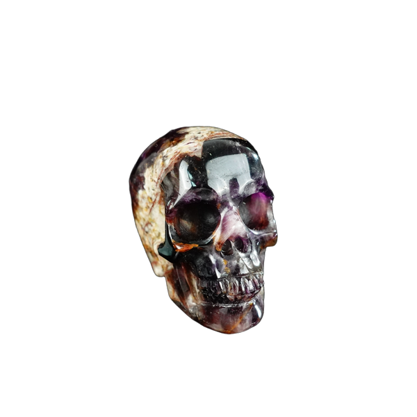 2.2" Amethyst Crystal Skull Carving - Unique Piece #AM11 - alternate view