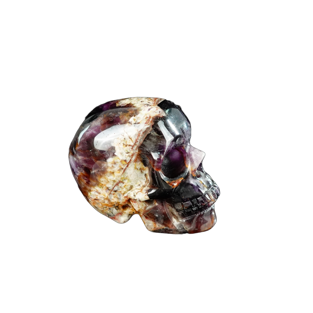 2.2" Amethyst Crystal Skull Carving - Unique Piece #AM11
