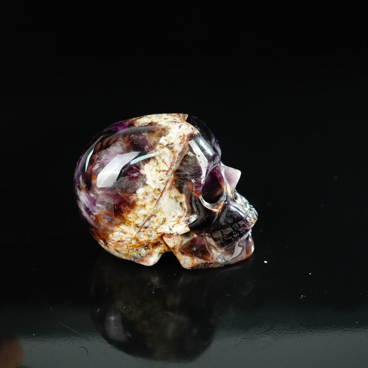 2.2" Amethyst Crystal Skull Carving - Unique Piece #AM11