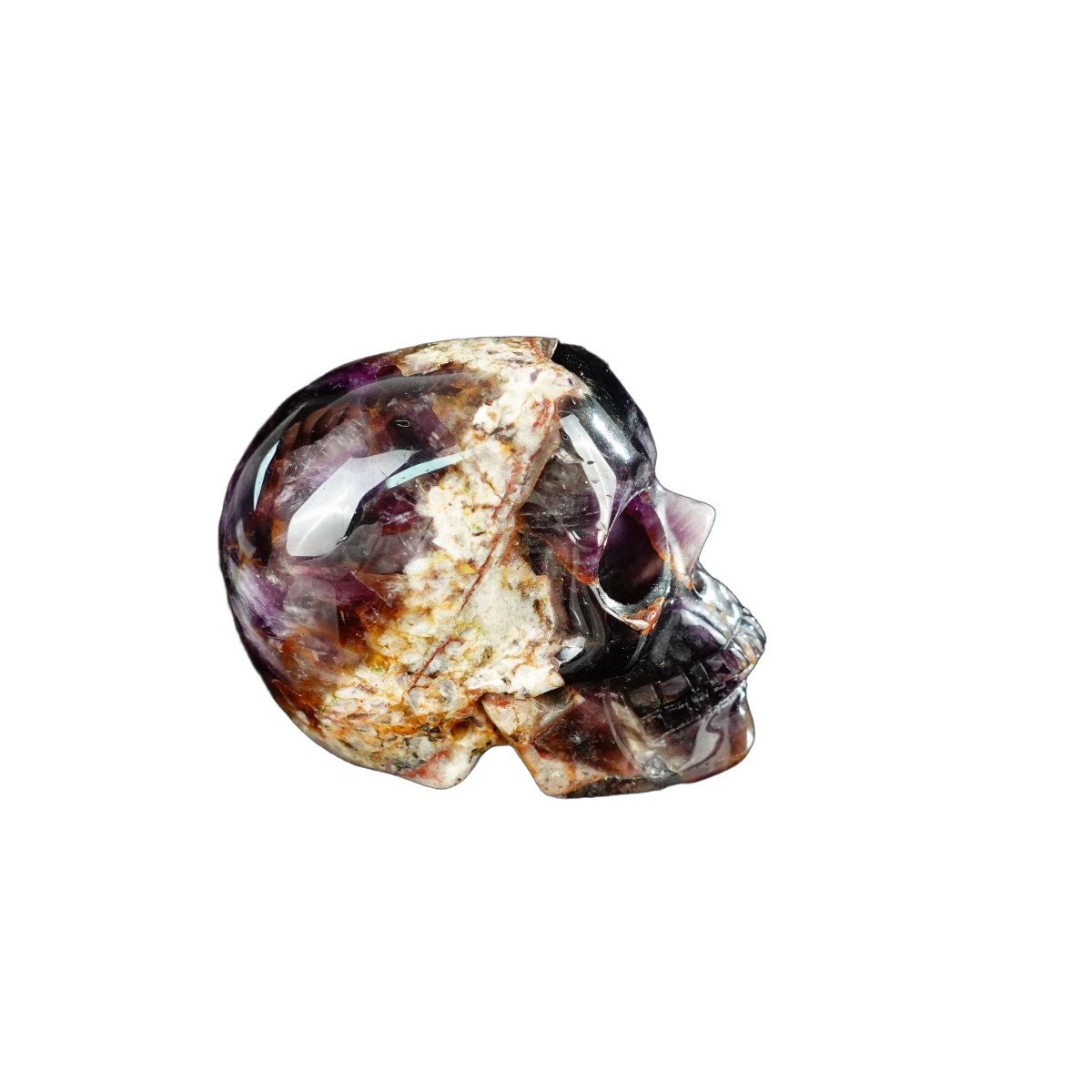 2.2" Amethyst Crystal Skull Carving - Unique Piece #AM11