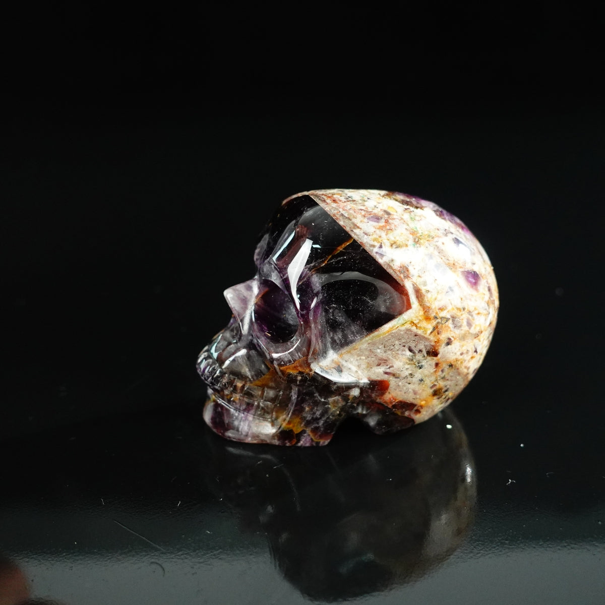 2.2" Amethyst Crystal Skull Carving - Unique Piece #AM11