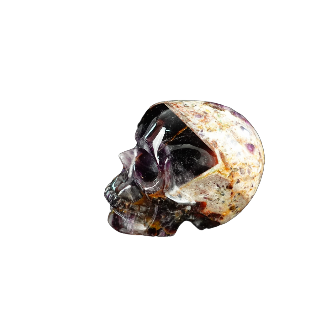 2.2" Amethyst Crystal Skull Carving - Unique Piece #AM11