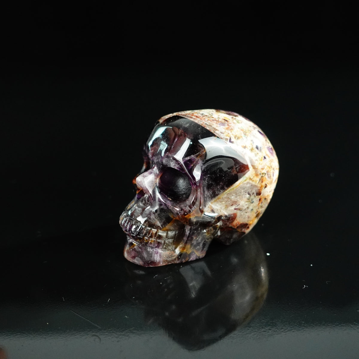 2.2" Amethyst Crystal Skull Carving - Unique Piece #AM11