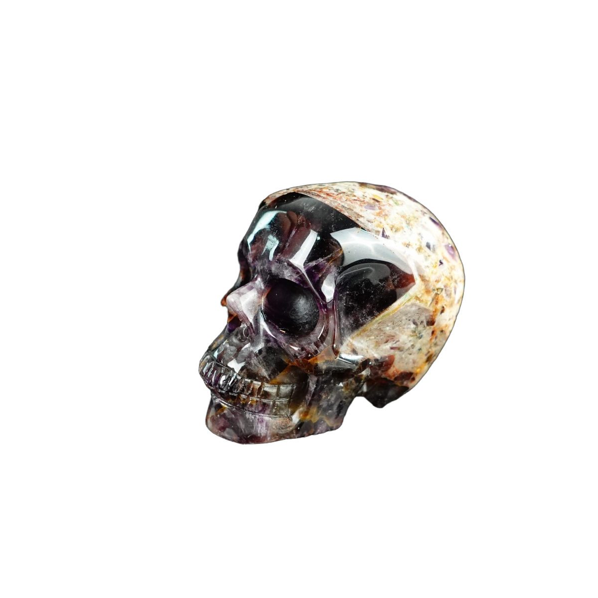 2.2" Amethyst Crystal Skull Carving - Unique Piece #AM11