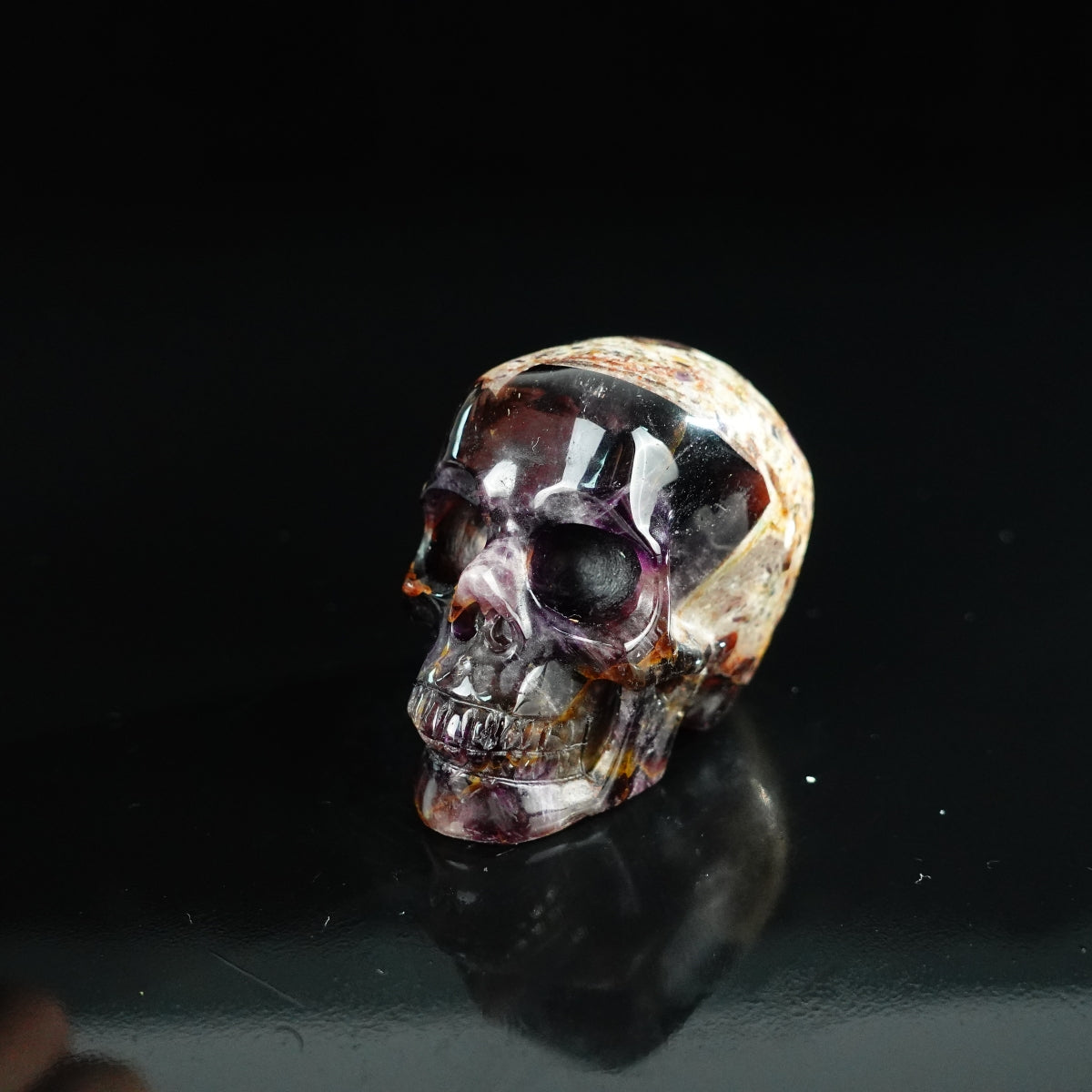 2.2" Amethyst Crystal Skull Carving - Unique Piece #AM11