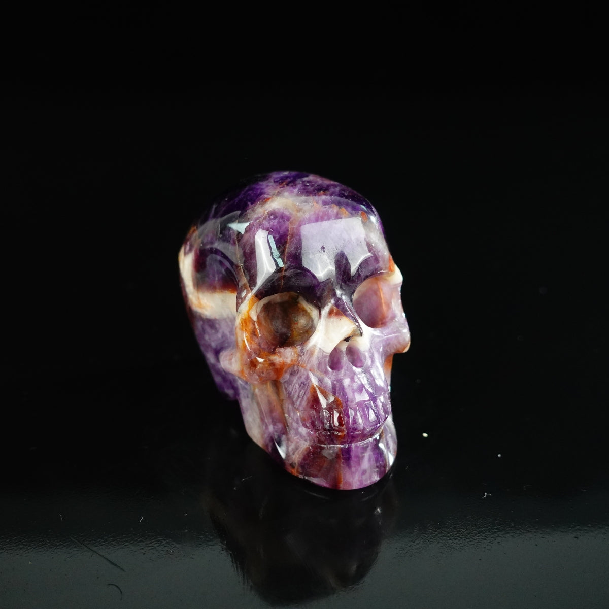 2.2" Amethyst Crystal Skull Carving - Unique Piece #AM12