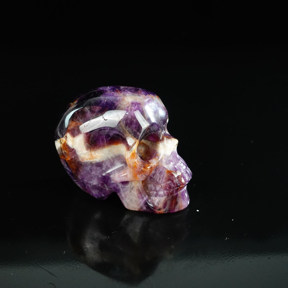 2.2" Amethyst Crystal Skull Carving - Unique Piece #AM12