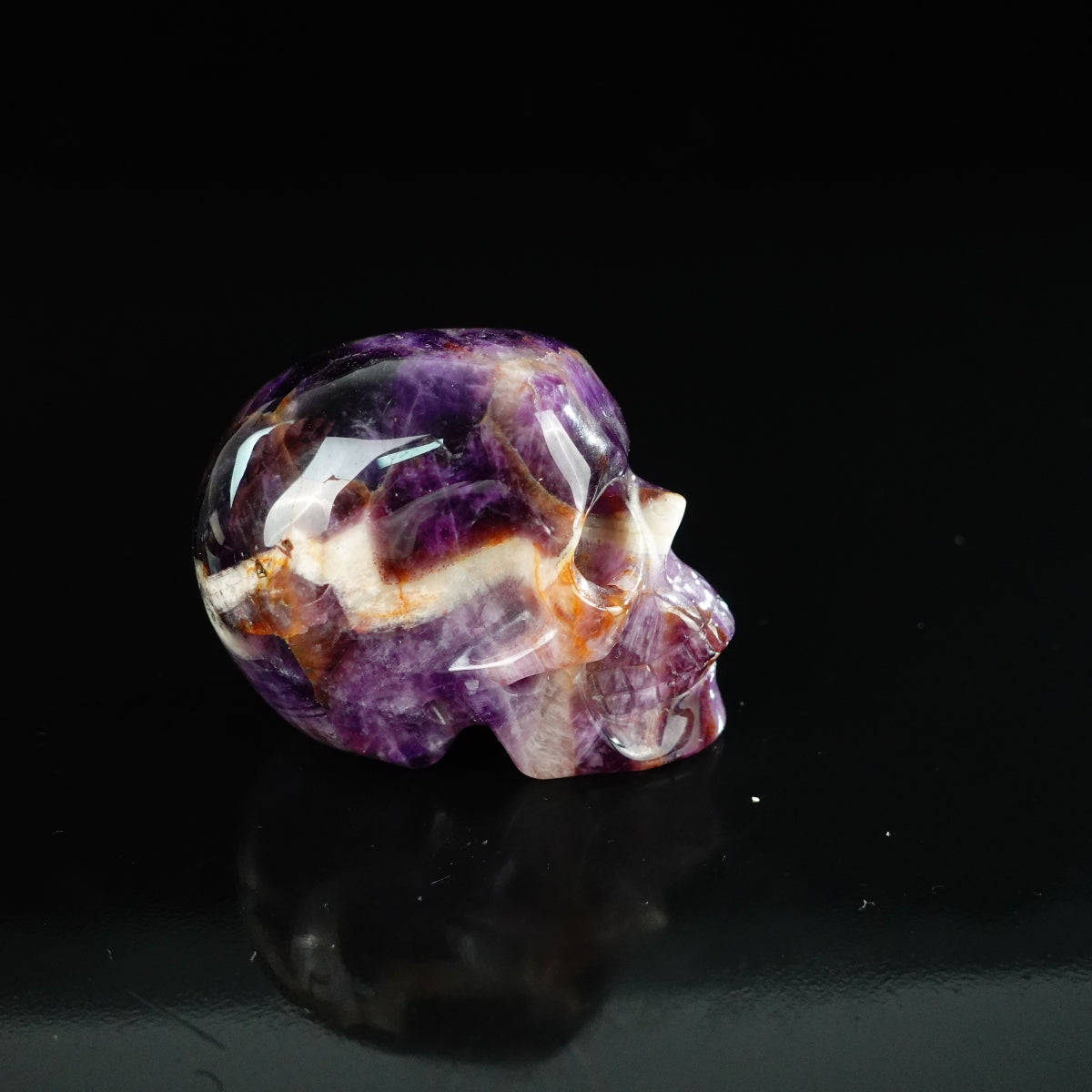 2.2" Amethyst Crystal Skull Carving - Unique Piece #AM12