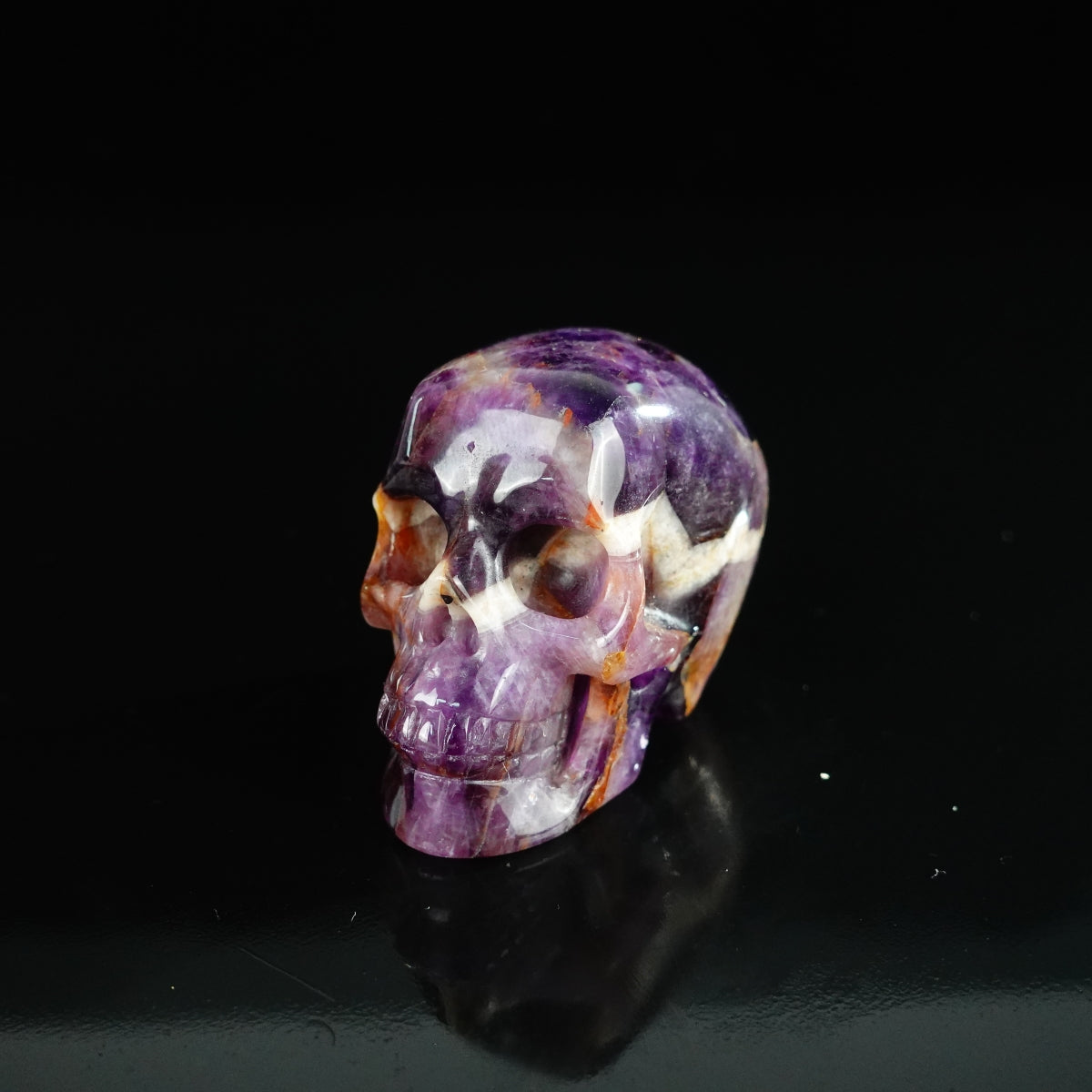 2.2" Amethyst Crystal Skull Carving - Unique Piece #AM12