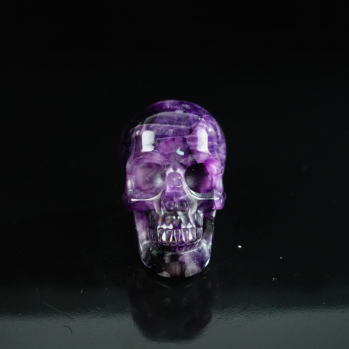 2.2" Amethyst Crystal Skull Carving - Unique Piece #AM13