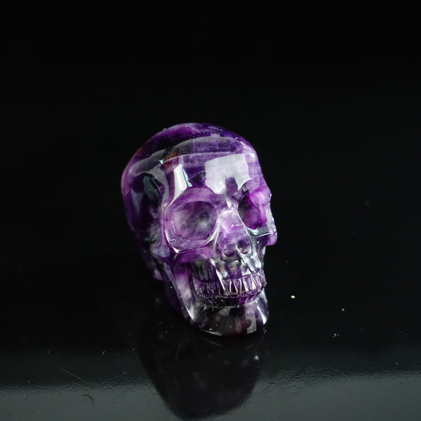 2.2" Amethyst Crystal Skull Carving - Unique Piece #AM13 - alternate view