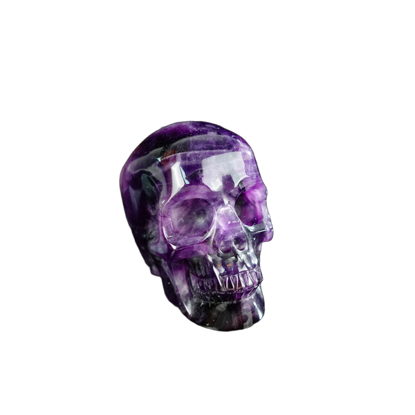2.2" Amethyst Crystal Skull Carving - Unique Piece #AM13 - alternate view