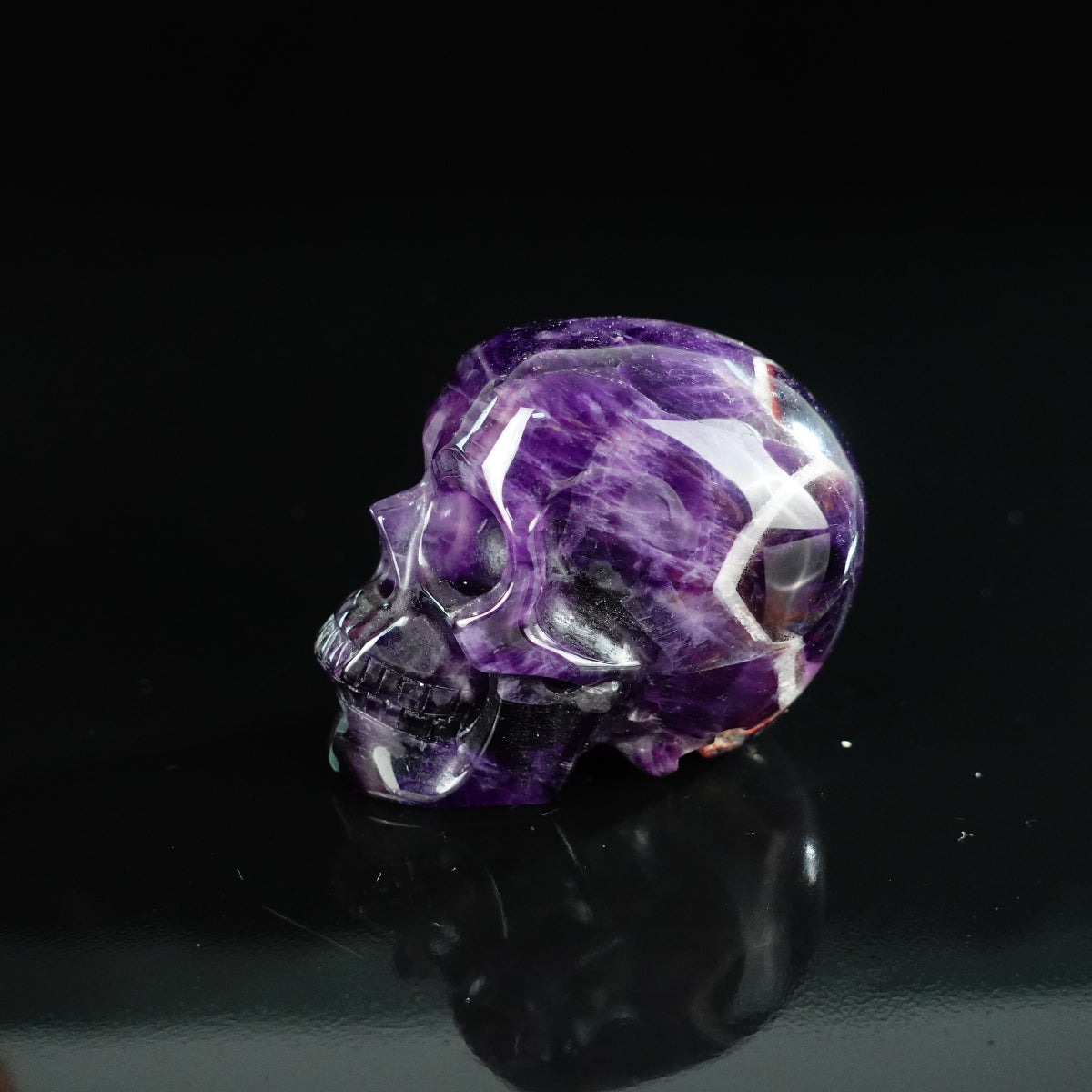 2.2" Amethyst Crystal Skull Carving - Unique Piece #AM13