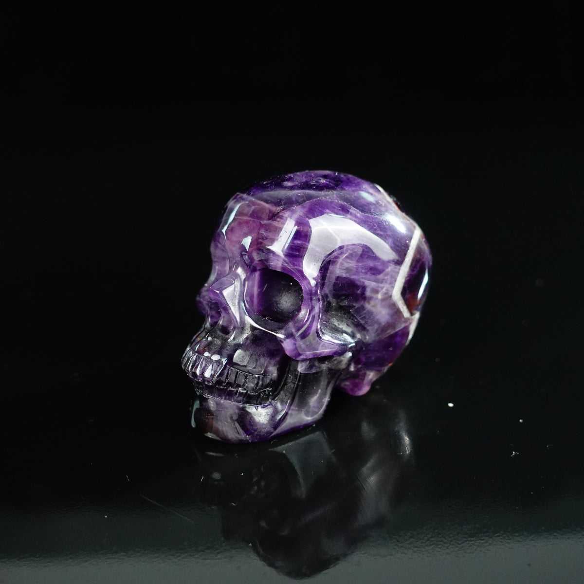 2.2" Amethyst Crystal Skull Carving - Unique Piece #AM13