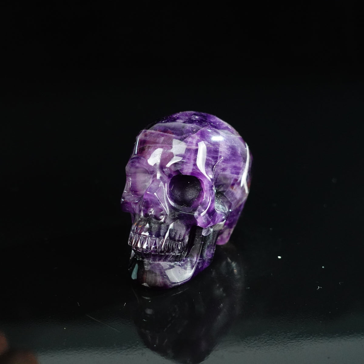 2.2" Amethyst Crystal Skull Carving - Unique Piece #AM13