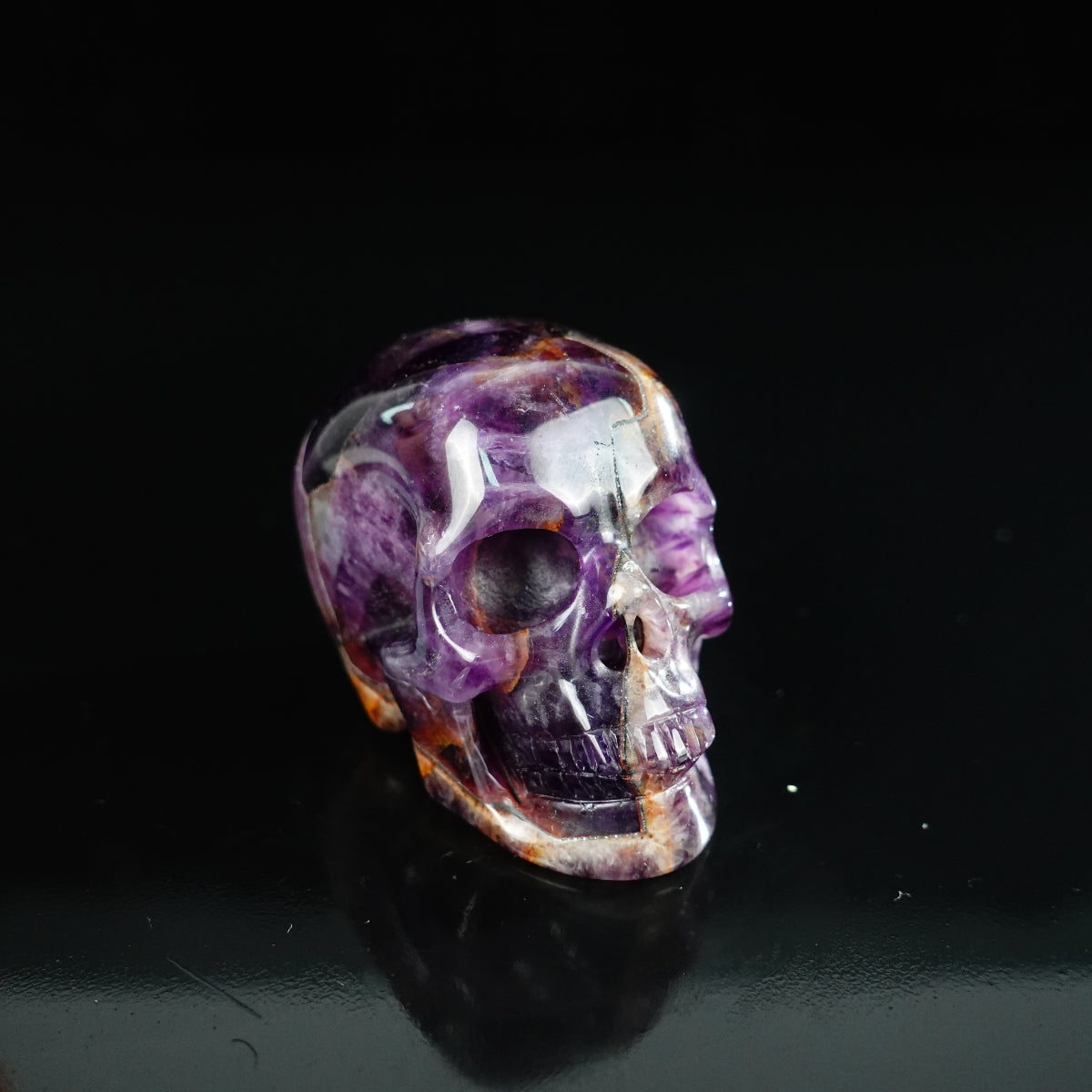 2.2" Amethyst Crystal Skull Carving - Unique Piece #AM14