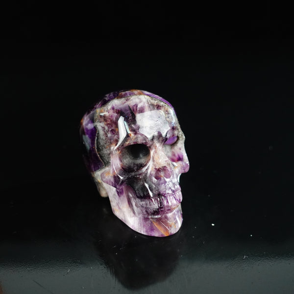 2.2" Amethyst Crystal Skull Carving - Unique Piece #AM15 - alternate view