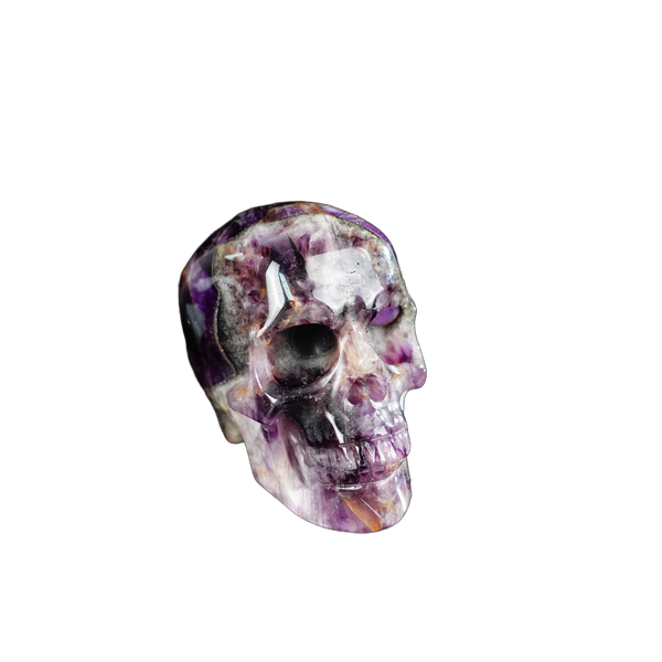 2.2" Amethyst Crystal Skull Carving - Unique Piece #AM15 - alternate view