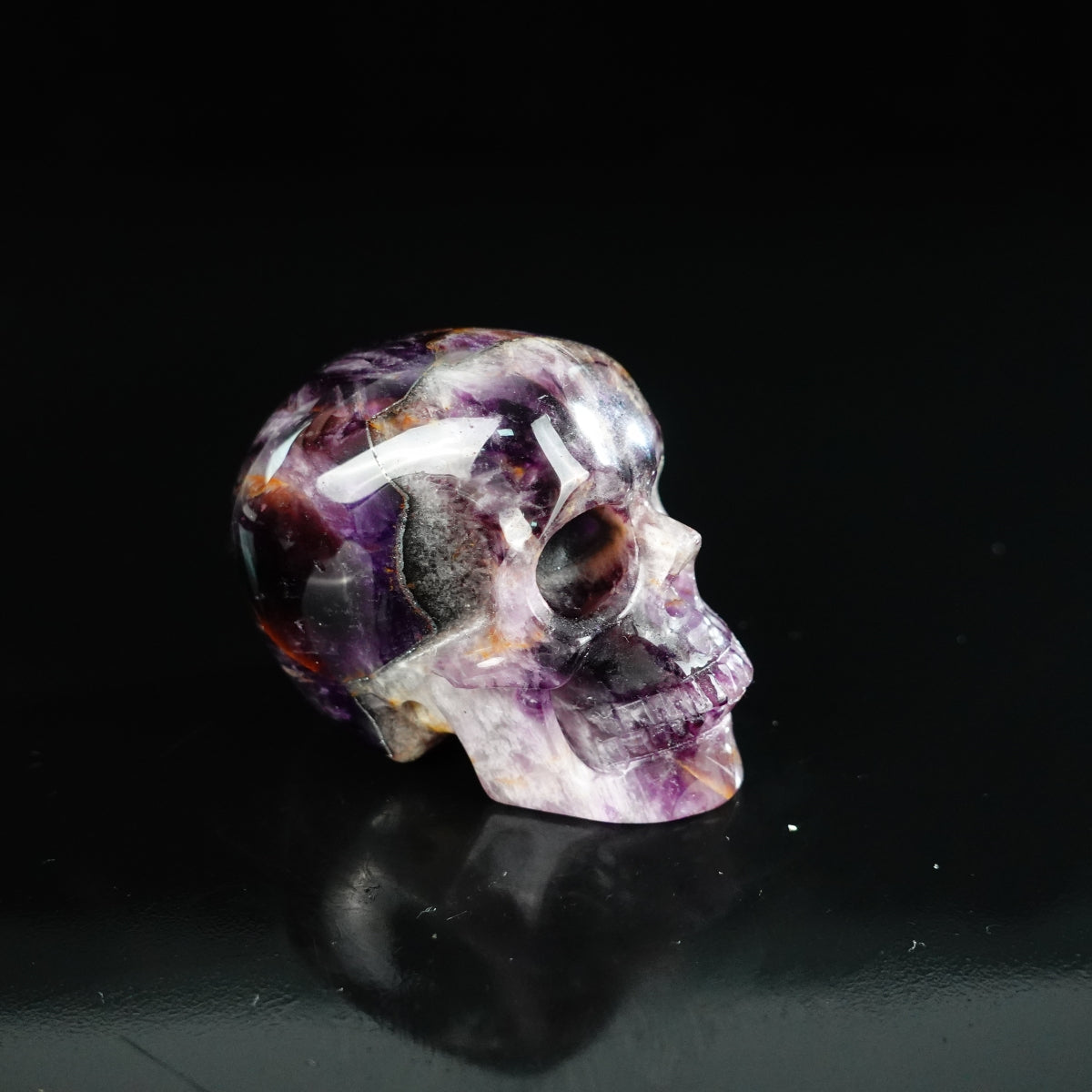 2.2" Amethyst Crystal Skull Carving - Unique Piece #AM15