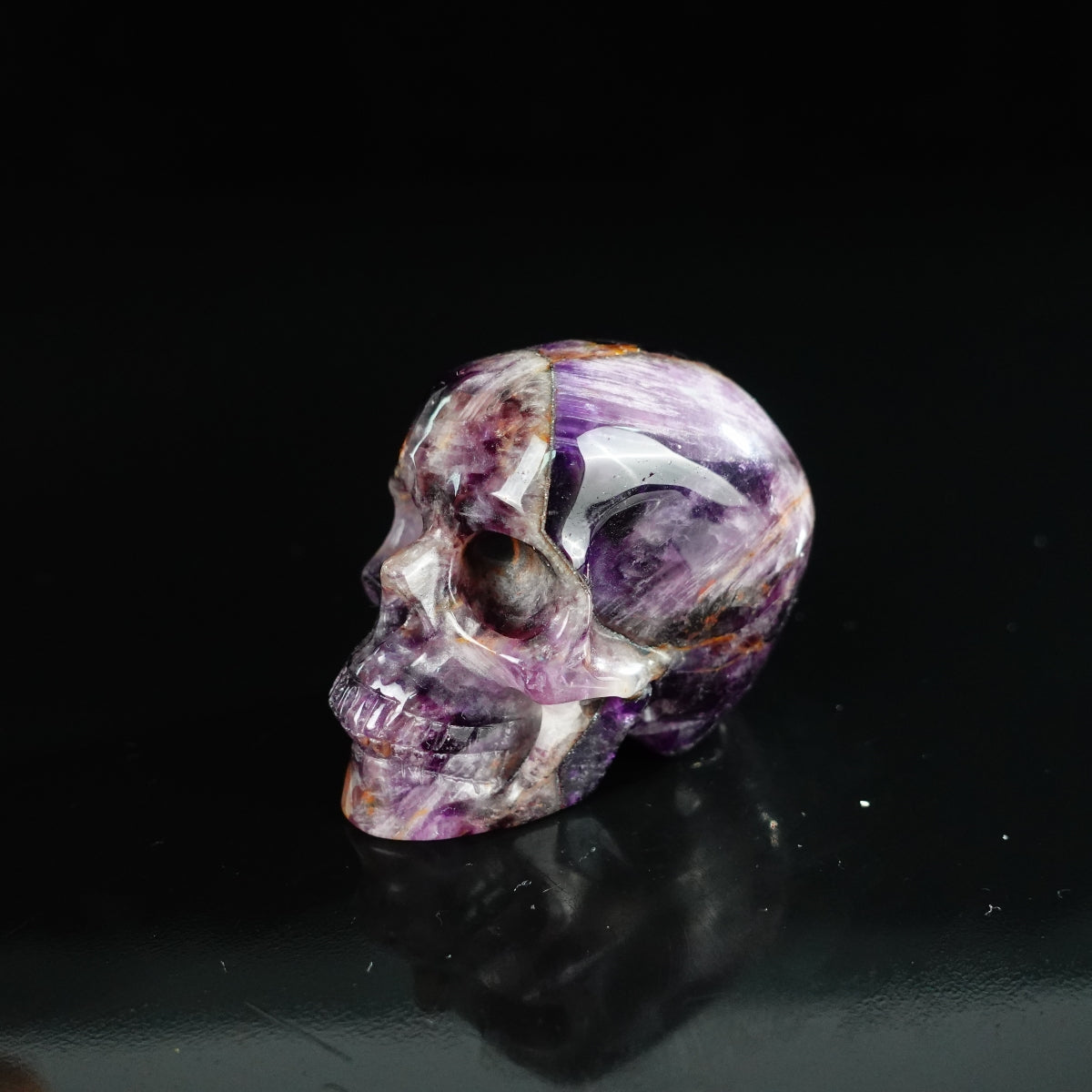 2.2" Amethyst Crystal Skull Carving - Unique Piece #AM15