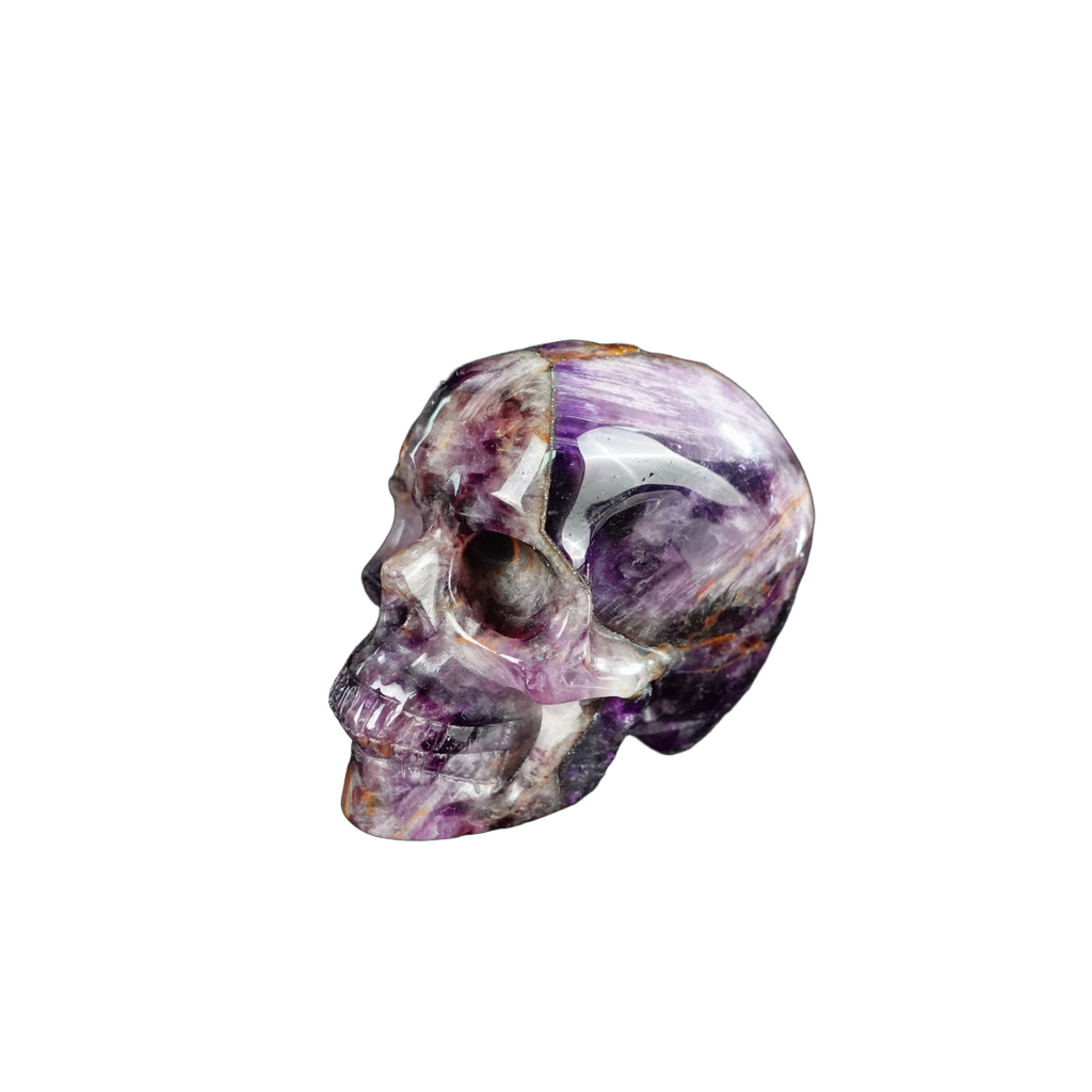 2.2" Amethyst Crystal Skull Carving - Unique Piece #AM15