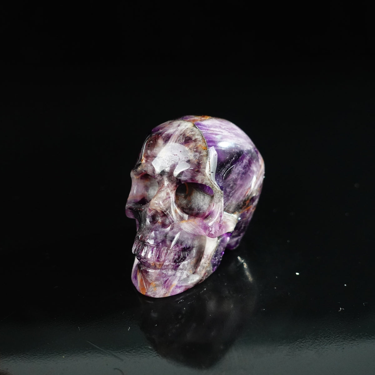 2.2" Amethyst Crystal Skull Carving - Unique Piece #AM15