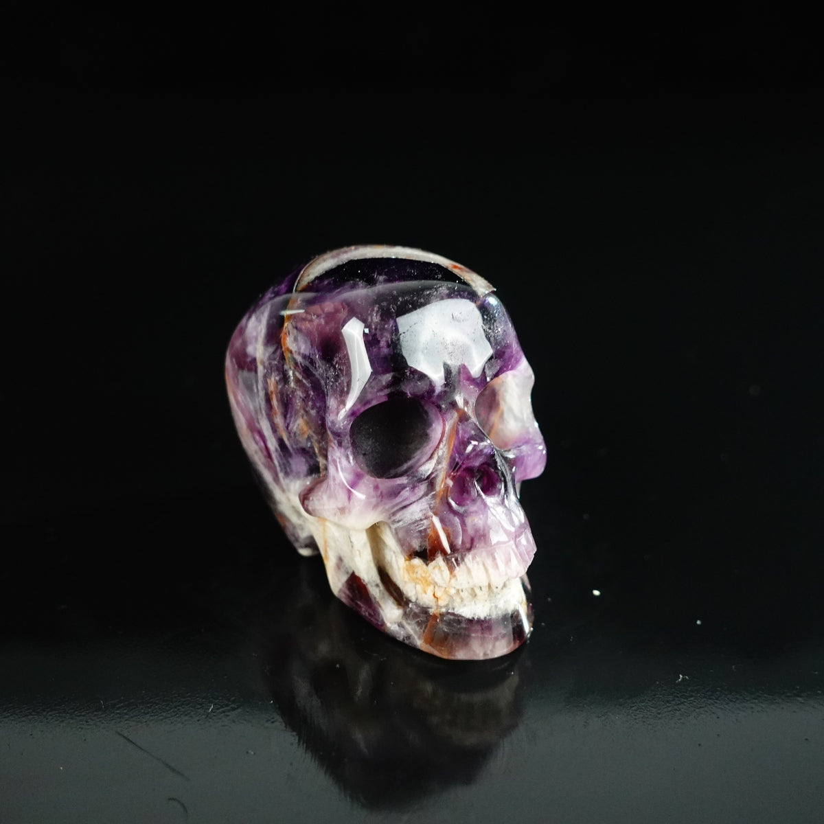 2.2" Amethyst Crystal Skull Carving - Unique Piece #AM17