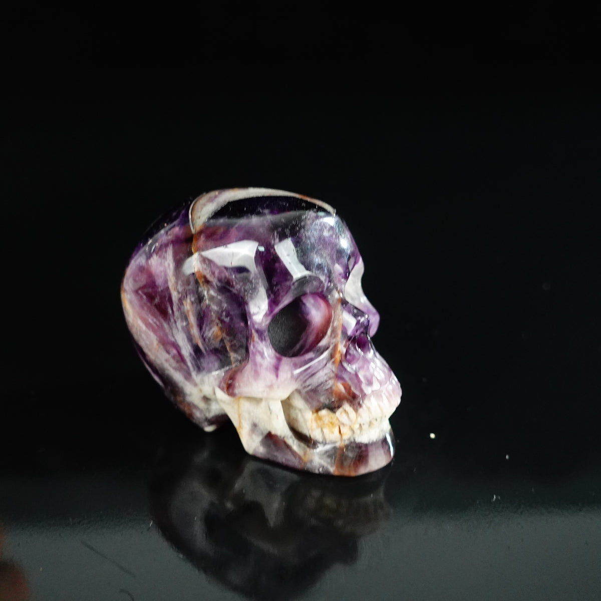 2.2" Amethyst Crystal Skull Carving - Unique Piece #AM17