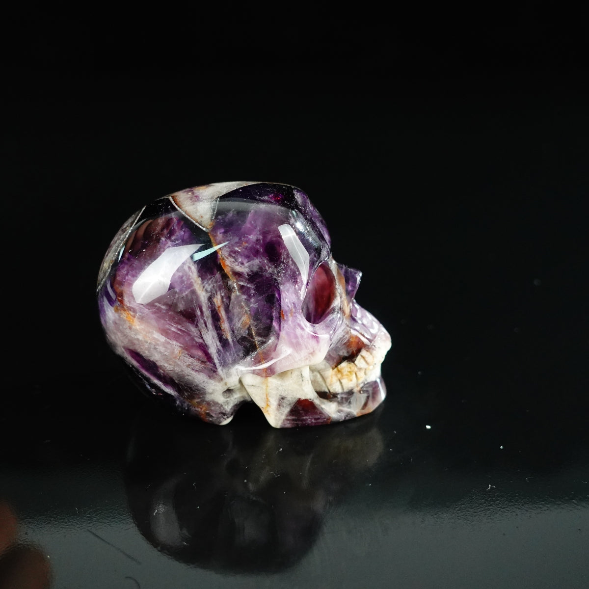 2.2" Amethyst Crystal Skull Carving - Unique Piece #AM17