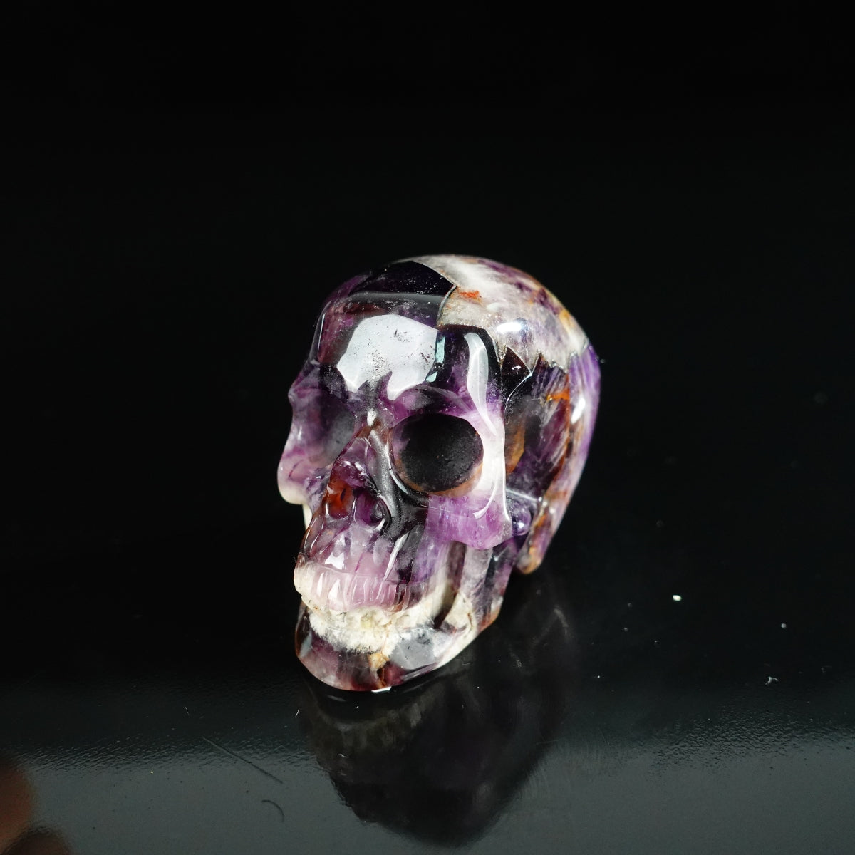 2.2" Amethyst Crystal Skull Carving - Unique Piece #AM17