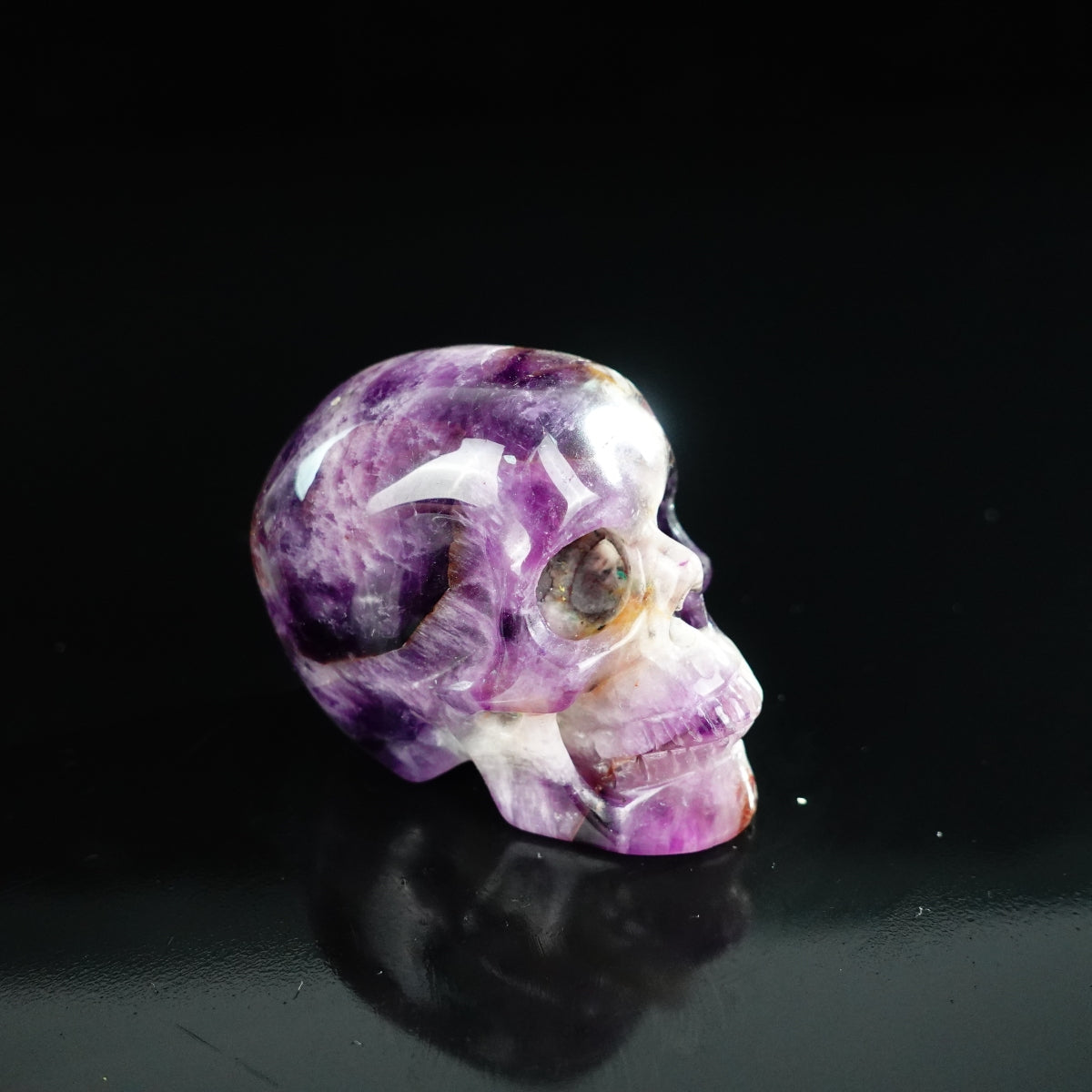 2.2" Amethyst Crystal Skull Carving - Unique Piece #AM20