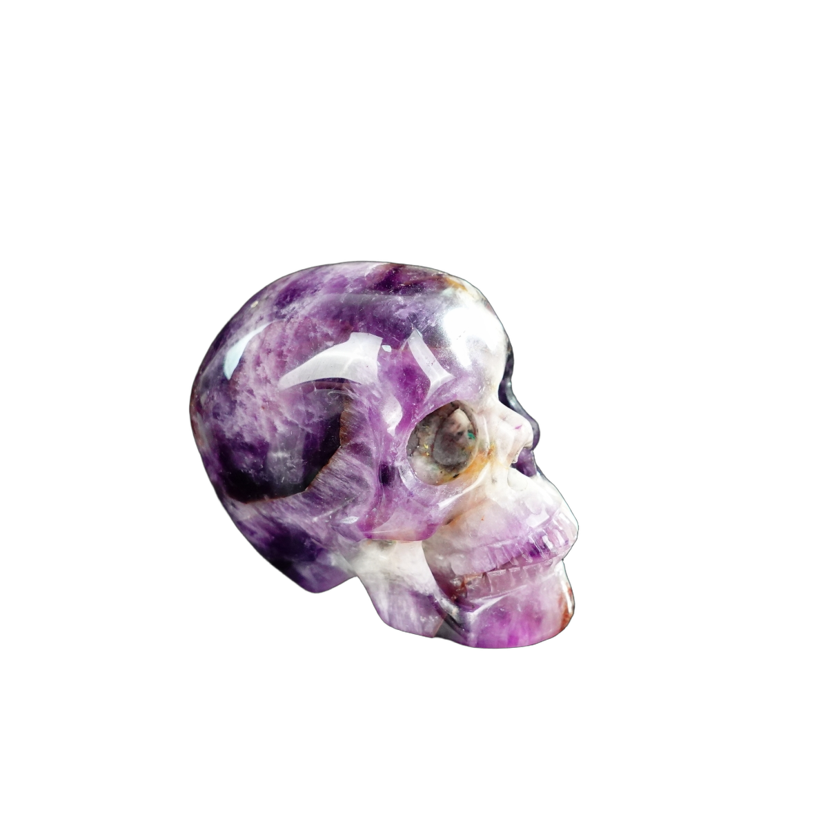 2.2" Amethyst Crystal Skull Carving - Unique Piece #AM20