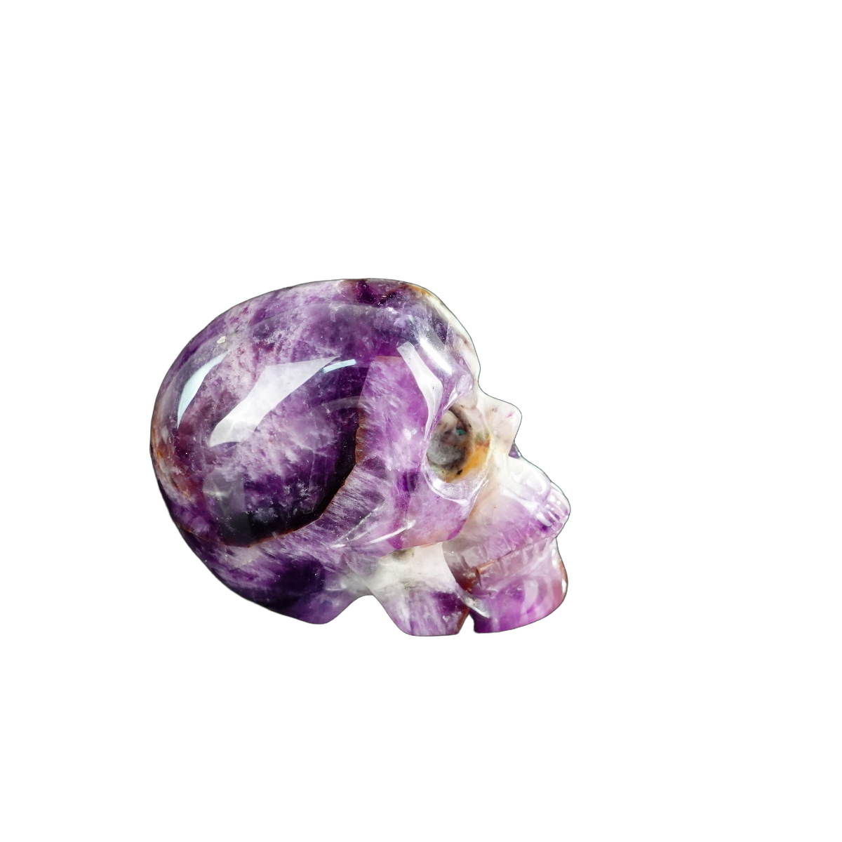 2.2" Amethyst Crystal Skull Carving - Unique Piece #AM20