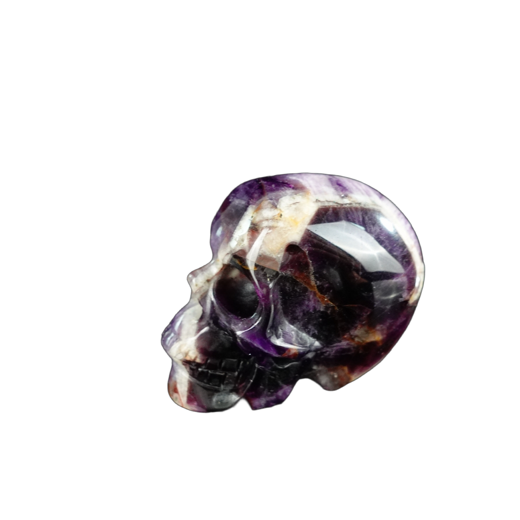 2.2" Amethyst Crystal Skull Carving - Unique Piece #AM20